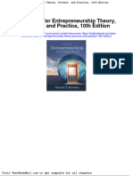Test Bank For Entrepreneurship Theory Process and Practice 10th Edition