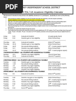 2023-2024 Eligibility Calendar 