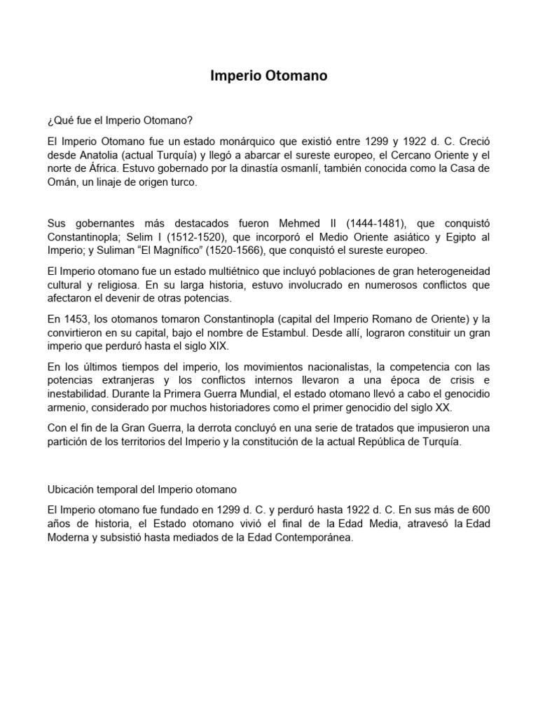 Historia del Imperio Otomano | PDF | imperio Otomano | dinastia Qing