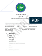 Marriage Contract Sample of European Fatwa Council