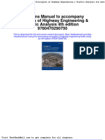 Solutions Manual To Accompany Principles of Highway Engineering Traffic Analysis 4th Edition 9780470290750