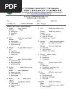 Soal Sas Bahasa Inggris - (Kelas 1)