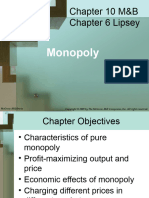 Chapter 10 M&B Chapter 6 Lipsey: Monopoly