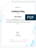 Front-End Web Development Training - Certificate of Completion