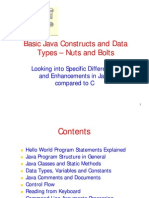 Basic Java Constructs and Data Types