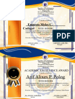 Recognition Certificate A4 5
