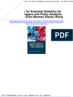Test Bank For Essential Statistics For Public Managers and Policy Analysts 4th Edition Evan Berman Xiaohu Wang