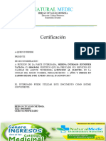 Certificación Natural Medic