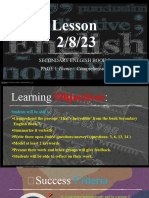 English Lesson PPT For 2-8-23