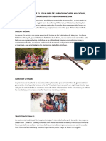 Informe Sobre El Folklore de La Provincia de Huaytará