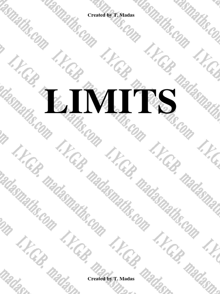 Advanced Limit Evaluations and Techniques | PDF | Area | Mathematics
