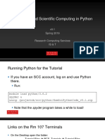 Numerical and Scientific Computing in Python: v0.1 Spring 2019