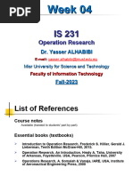 Lec 04 - Week 04 Operations Research