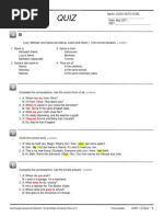 Interchange 1 5TH Edition Quiz Units 1-2 | PDF