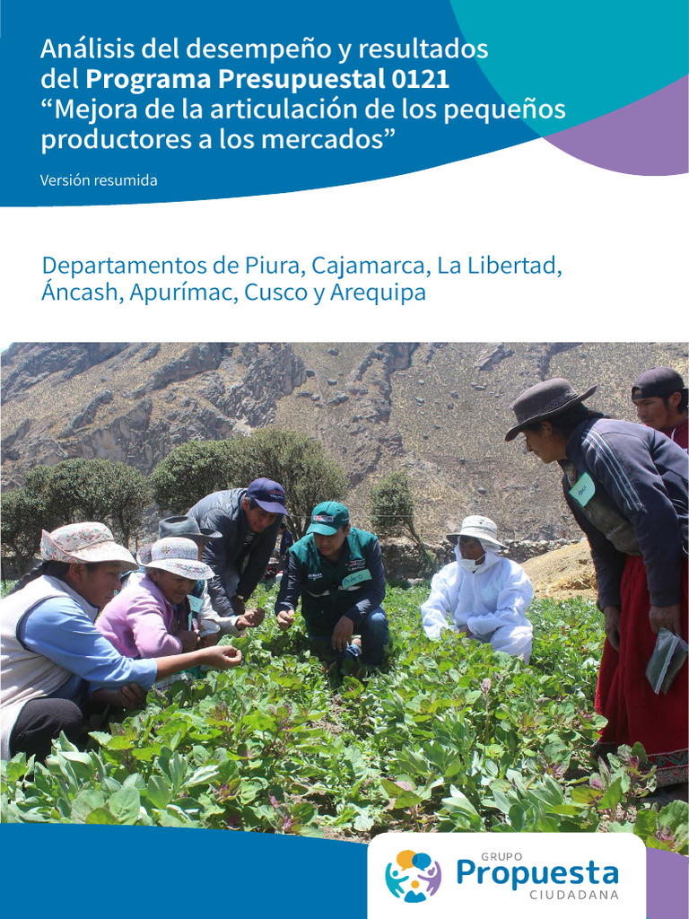 Desempeño del PP 0121 en Agricultura | PDF | Agricultura | Presupuesto