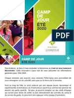 Carrefour Multisports - Camp de Jour 2020 Presentation PowerPoint