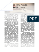 Artikel Penerapan Ilmu Agama Di Sekolah Umum