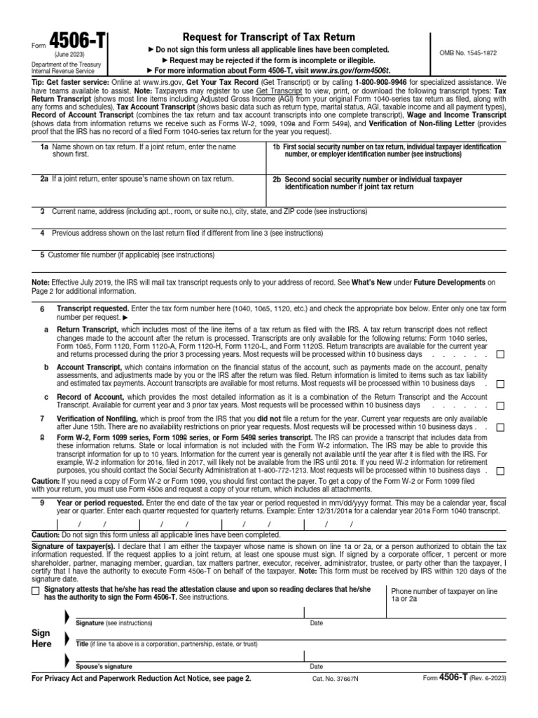 request-for-transcript-of-tax-return-pdf-irs-tax-forms-internal