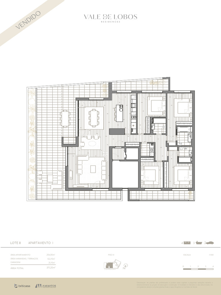 Plantas de Apartamentos e Áreas Detalhadas | PDF