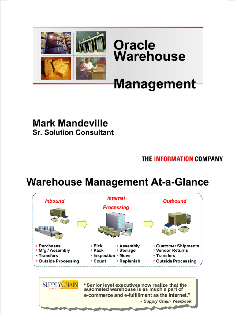 Oracle WMS 01 PDF Warehouse Inventory