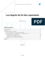 Degré de Foi Après Repentir