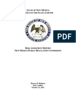 The Office of The State Auditor's Risk Assessment Report of The Public Regulation Commission