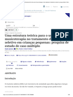 Uma Estrutura Teórica para o Uso Da Musicoterapia No Tratamento Do Mutismo Seletivo em Crianças Pequenas: Pesquisa de Estudo de Caso Múltiplo