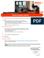 OFFRE FORMATION Monteur Vidéo VF