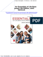 Test Bank For Essentials of Life Span Development 6th Edition John Santrock