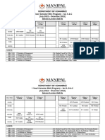 Revised Time Table - 1st Year BBA - 26.09.2022