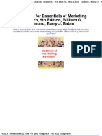 Test Bank For Essentials of Marketing Research 5th Edition William G Zikmund Barry J Babin