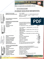 Acta de Inicio de Obra