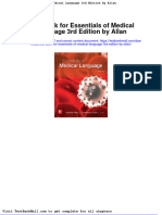 Test Bank For Essentials of Medical Language 3rd Edition by Allan