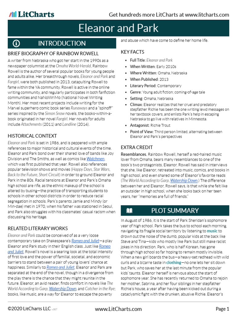 Eleanor \u0026 Park: 1980s YA Romance\, image size:768x1024