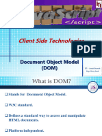 Client Side Technologies: Document Object Model (DOM)