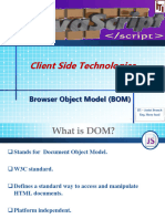 Client Side Technologies: Browser Object Model (BOM)