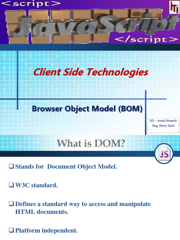 Client Side Technologies: Browser Object Model (BOM) | PDF | Document ...