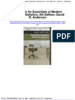 Test Bank For Essentials of Modern Business Statistics 5th Edition David R Anderson