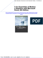 Test Bank For Essentials of Modern Business Statistics With Microsoft Excel 6th Edition