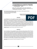 Payment Methods and Their Impact On The Financial Management of Empresa Cervecerías Peruanas Backus S.A.A., La Esperanza District - 2015