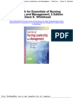 Test Bank For Essentials of Nursing Leadership and Management 5 Edition Diane K Whitehead