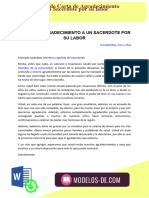 Modelo de Carta de Agradecimiento A Un Sacerdote Por Su Labor