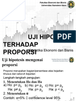 Uji Hipotesis Terhadap Proporsi