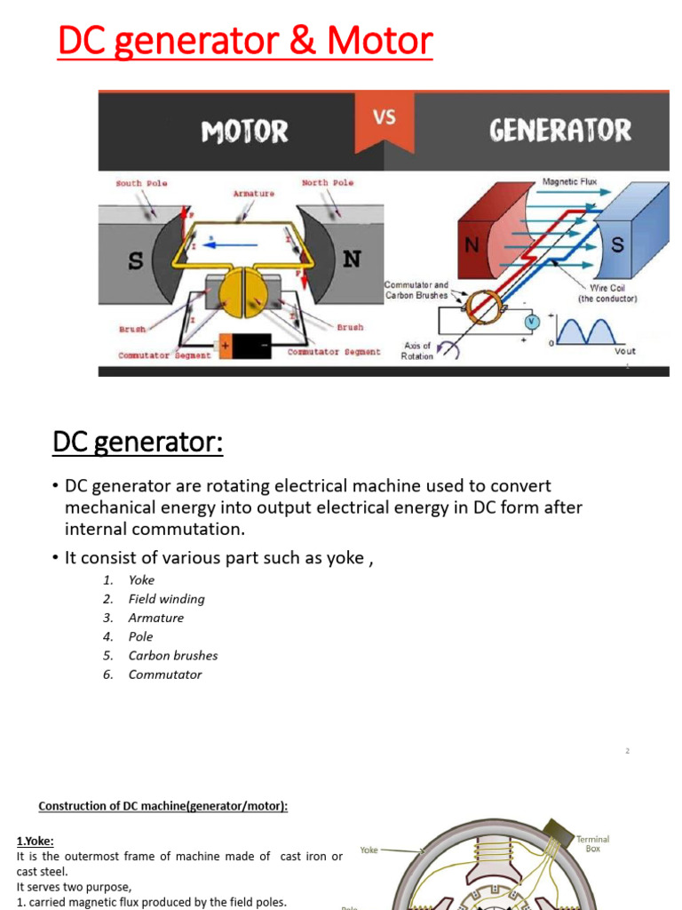 DC Generator and Motor PDF PDF Electric Motor Electric Generator