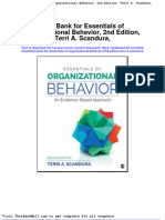 Test Bank For Essentials of Organizational Behavior 2nd Edition Terri A Scandura