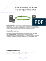 Creacion Mirroring Sin Ad SQL2012