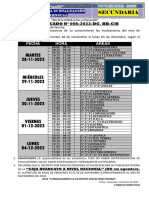 Rol de Examenes Mensual-Noviembre - Secundaria