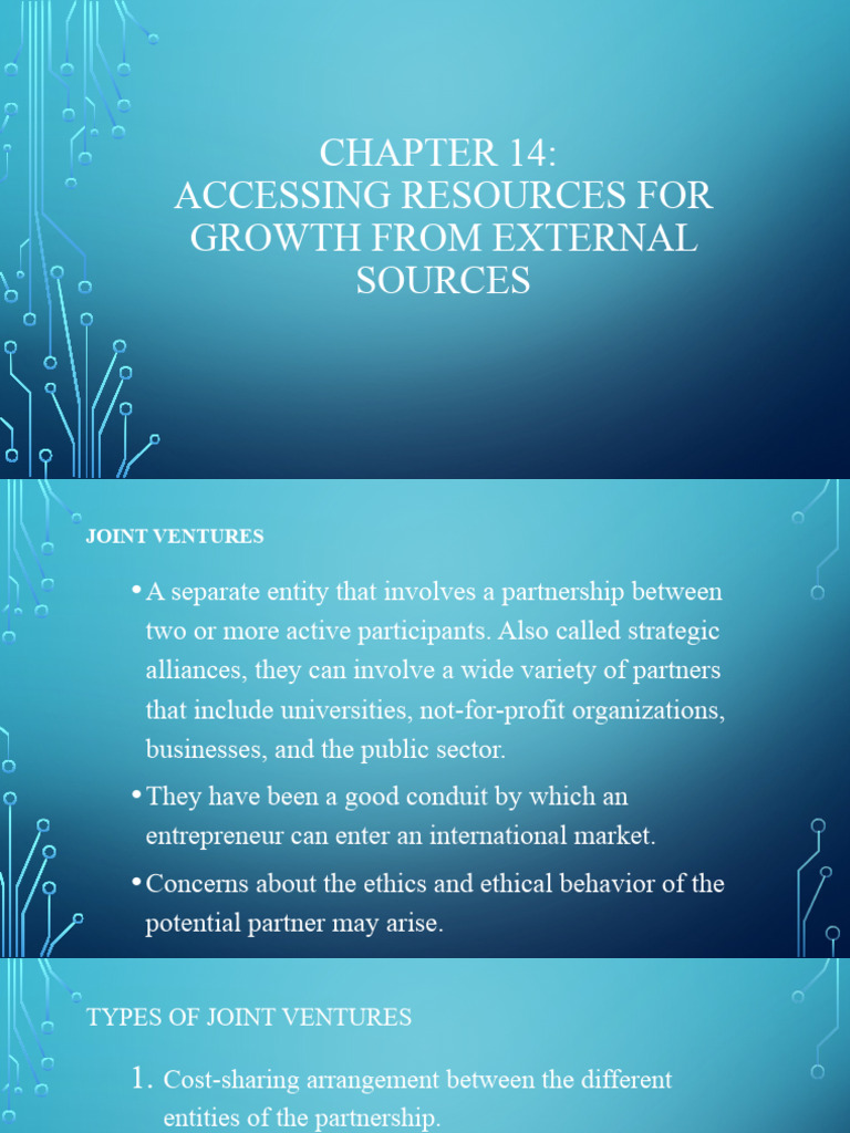 Chapter 14 accessing resources for growth from external sources pdf
