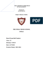The Indian High School Dubai: Subject: Business Studies
