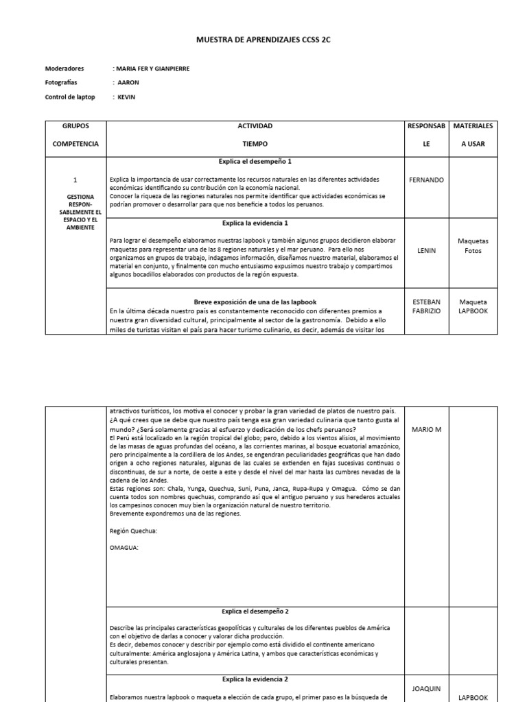 Muestra de Aprendizajes Ccss 2c | PDF | Racismo | Discriminación y ...